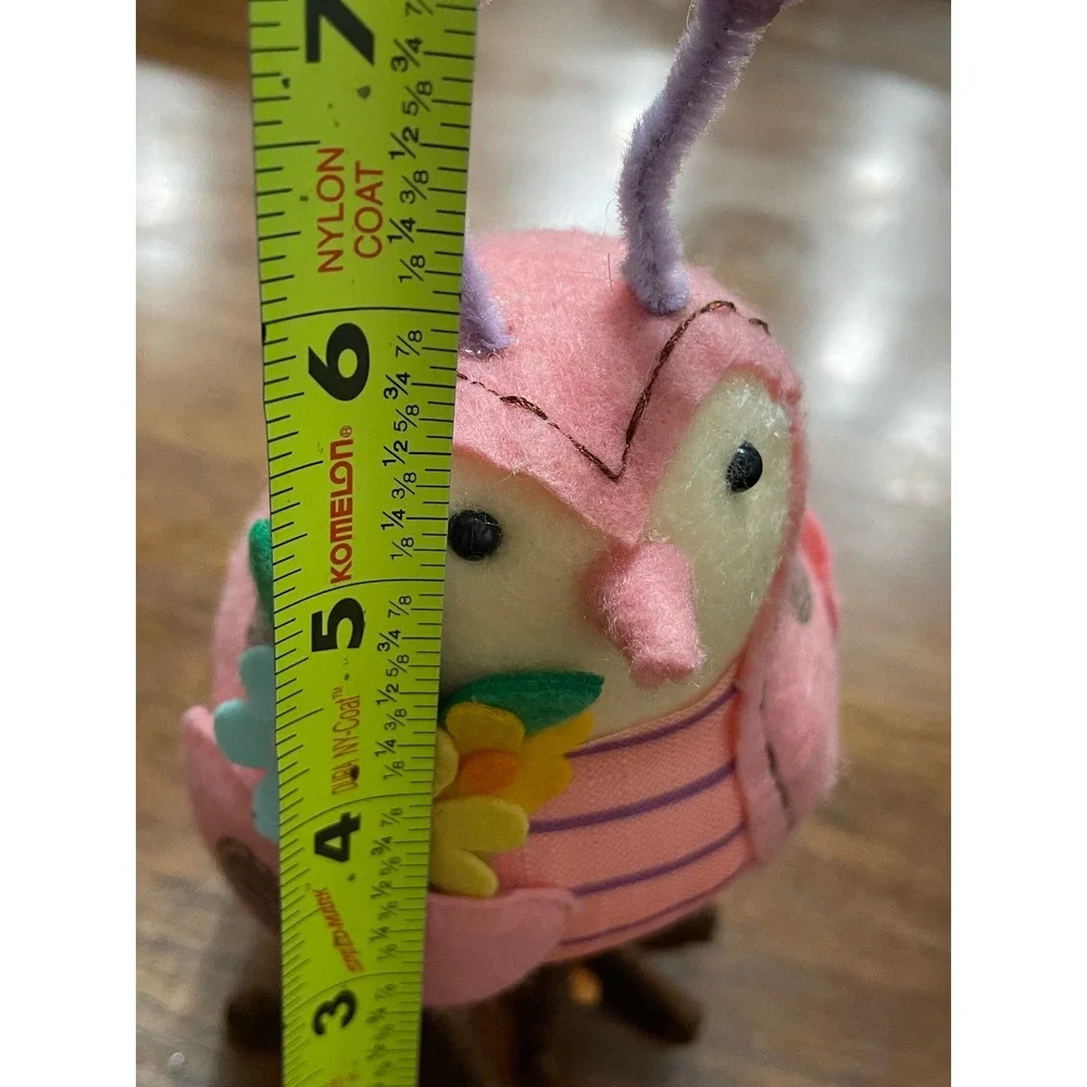 Target Featherly Friends 2024 Spring Bird Lady Pink Ladybug Felt Figurine Tag